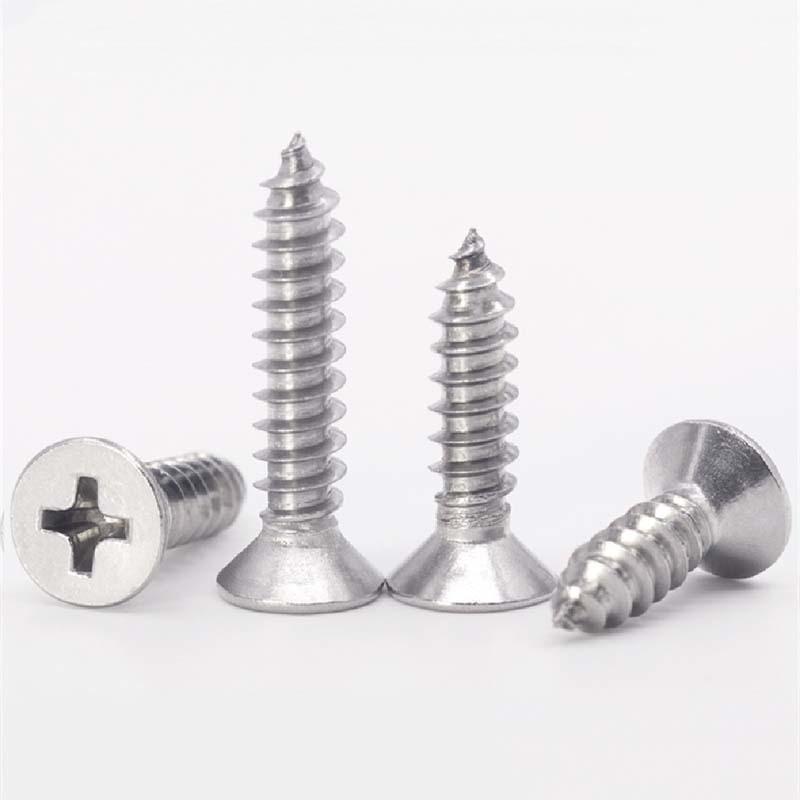 Countersunk cross self tapping screw
